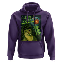 Funny UFO Alien Cat Selfie Hoodie Retro Space Sci-Fi Cat Pilot - Wonder Print Shop