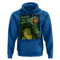 Funny UFO Alien Cat Selfie Hoodie Retro Space Sci-Fi Cat Pilot - Wonder Print Shop