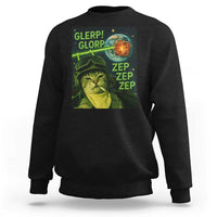 Funny UFO Alien Cat Selfie Sweatshirt Retro Space Sci-Fi Cat Pilot - Wonder Print Shop