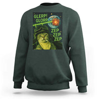 Funny UFO Alien Cat Selfie Sweatshirt Retro Space Sci-Fi Cat Pilot - Wonder Print Shop