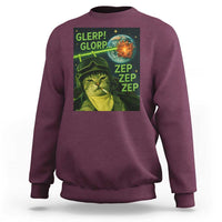 Funny UFO Alien Cat Selfie Sweatshirt Retro Space Sci-Fi Cat Pilot - Wonder Print Shop