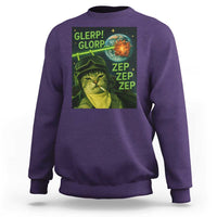 Funny UFO Alien Cat Selfie Sweatshirt Retro Space Sci-Fi Cat Pilot - Wonder Print Shop