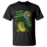 Funny UFO Alien Cat Selfie T Shirt Retro Space Sci-Fi Cat Pilot - Wonder Print Shop