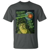 Funny UFO Alien Cat Selfie T Shirt Retro Space Sci-Fi Cat Pilot - Wonder Print Shop