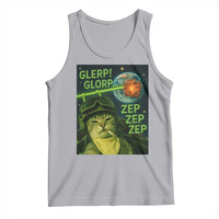 Funny UFO Alien Cat Selfie Tank Top Retro Space Sci-Fi Cat Pilot - Wonder Print Shop