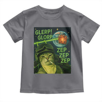 Funny UFO Alien Cat Selfie Toddler T Shirt Retro Space Sci-Fi Cat Pilot - Wonder Print Shop