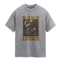 But Did You Try Leeches Plague Doctor Washed Cotton T-Shirt Middle Age Medicines Medieval History