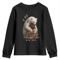 MMIW Native American Youth Sweatshirt Spirit Bear Protecting Indigenous Woman MMIWG - Wonder Print Shop