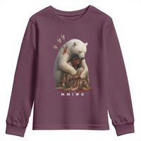 MMIW Native American Youth Sweatshirt Spirit Bear Protecting Indigenous Woman MMIWG - Wonder Print Shop