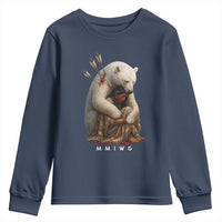MMIW Native American Youth Sweatshirt Spirit Bear Protecting Indigenous Woman MMIWG - Wonder Print Shop