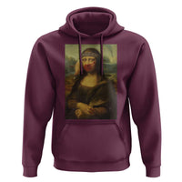 MMIW Awareness Hoodie Mona Lisa Red Handprint Indigenous Woman Stop Stolen Sisters