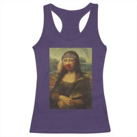 MMIW Awareness Racerback Tank Top Mona Lisa Red Handprint Indigenous Woman Stop Stolen Sisters