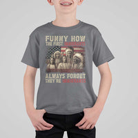 Native American T Shirt For Kid Funny The First Immigrants Always Forget - Wonder Print Shop
