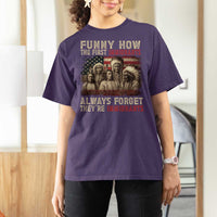 Native American T Shirt For Women Funny The First Immigrants Always Forget - Wonder Print Shop