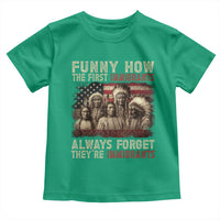 Native American Toddler T Shirt Funny The First Immigrants Always Forget - Wonder Print Shop