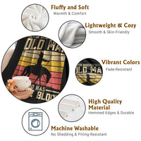 Funny Native American Throw Blanket Never Underestimate An Old Man Native American - Wonder Print Shop