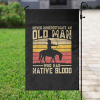 Funny Native American Garden Flag Never Underestimate An Old Man Native American - Wonder Print Shop