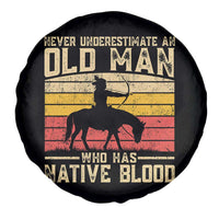 Funny Native American Spare Tire Cover Never Underestimate An Old Man Native American - Wonder Print Shop