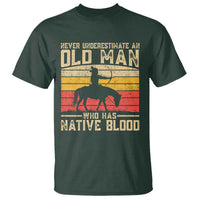 Funny Native American T Shirt Never Underestimate An Old Man Native American - Wonder Print Shop