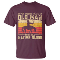 Funny Native American T Shirt Never Underestimate An Old Man Native American - Wonder Print Shop