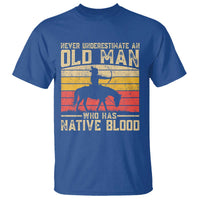 Funny Native American T Shirt Never Underestimate An Old Man Native American - Wonder Print Shop