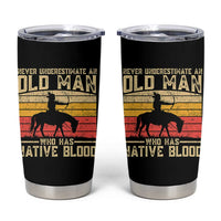 Funny Native American Tumbler Cup Never Underestimate An Old Man Native American - Wonder Print Shop