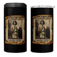 Geronimo 4 in 1 Can Cooler Tumbler Vintage Apache Warrior Native American - Wonder Print Shop