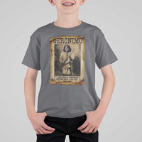 Geronimo T Shirt For Kid Vintage Apache Warrior Native American - Wonder Print Shop