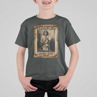 Geronimo T Shirt For Kid Vintage Apache Warrior Native American - Wonder Print Shop