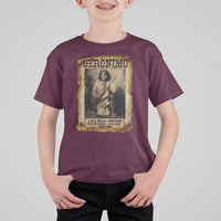 Geronimo T Shirt For Kid Vintage Apache Warrior Native American - Wonder Print Shop