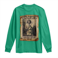 Geronimo Long Sleeve Shirt Vintage Apache Warrior Native American - Wonder Print Shop