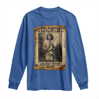 Geronimo Long Sleeve Shirt Vintage Apache Warrior Native American - Wonder Print Shop