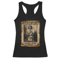 Geronimo Racerback Tank Top Vintage Apache Warrior Native American - Wonder Print Shop