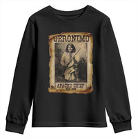 Geronimo Youth Sweatshirt Vintage Apache Warrior Native American - Wonder Print Shop