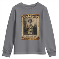 Geronimo Youth Sweatshirt Vintage Apache Warrior Native American - Wonder Print Shop