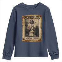 Geronimo Youth Sweatshirt Vintage Apache Warrior Native American - Wonder Print Shop