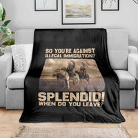 Vintage Native American Throw Blanket Funny Indian Indigenous Peoples Day - Wonder Print Shop
