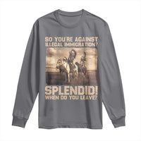 Vintage Native American Long Sleeve Shirt Funny Indian Indigenous Peoples Day - Wonder Print Shop