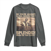 Vintage Native American Long Sleeve Shirt Funny Indian Indigenous Peoples Day - Wonder Print Shop