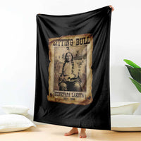Sitting Bull Throw Blanket Native American Indian Chief Hunkpapa Lakota Sioux - Wonder Print Shop
