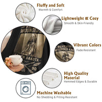 Remember Wounded Knee Throw Blanket Spotted Elk Lakota Sioux Native American History - Wonder Print Shop