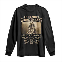 Remember Wounded Knee Long Sleeve Shirt Spotted Elk Lakota Sioux Native American History - Wonder Print Shop