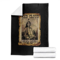 Red Cloud Throw Blanket Oglala Lakota Sioux Native American Chief Warrior History - Wonder Print Shop