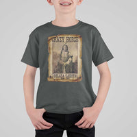 Crazy Horse T Shirt For Kid Legendary Oglala Sioux Lakota Leader Native American Indian - Wonder Print Shop