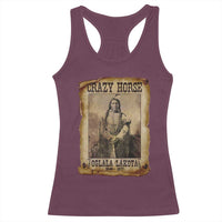 Crazy Horse Racerback Tank Top Legendary Oglala Sioux Lakota Leader Native American Indian - Wonder Print Shop