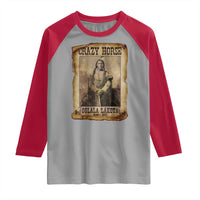 Crazy Horse Raglan Shirt Legendary Oglala Sioux Lakota Leader Native American Indian - Wonder Print Shop