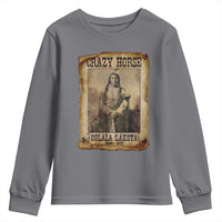 Crazy Horse Youth Sweatshirt Legendary Oglala Sioux Lakota Leader Native American Indian - Wonder Print Shop