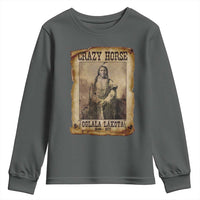 Crazy Horse Youth Sweatshirt Legendary Oglala Sioux Lakota Leader Native American Indian - Wonder Print Shop