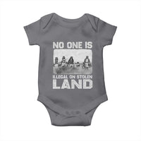 No One Is Illegal On Stolen Land Baby Onesie Native Tribe Indigenous People - Wonder Print Shop
