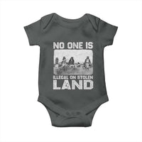 No One Is Illegal On Stolen Land Baby Onesie Native Tribe Indigenous People - Wonder Print Shop